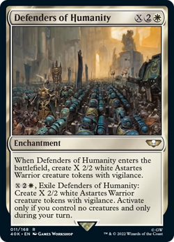 Defenders of Humanity Warhammer 40,000 HEAVILY PLD Rare CARD ABUGames - Image 1