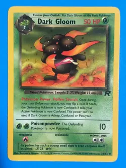 Dark Gloom 36/82 Non Holo Team Rocket - Pokemon Card - LP - Image 1