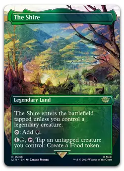 The Shire (Borderless) #345 (Foil) (NM) Lord of the Rings LTR Magic MTG - Image 1