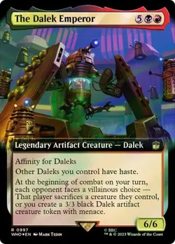 Surge Foil Extended Art THE DALEK EMPEROR R 0997 EN MTG Magic DOCTOR WHO UB 2023 - Image 1