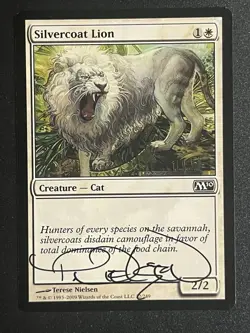 SIGNED (Lion and Lamb) Terese Nielsen Silvercoat Lion 22/249 Ovinize 57/165 MTG - Image 2