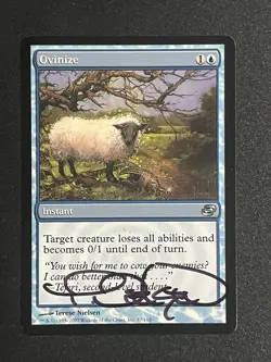 SIGNED (Lion and Lamb) Terese Nielsen Silvercoat Lion 22/249 Ovinize 57/165 MTG - Image 4