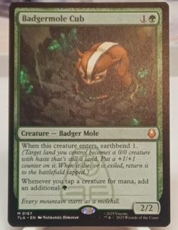Badgermole Cub Magic the Gathering Avatar The Last Airbender Mythic PACK FRESH!! - Image 1
