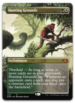Hunting Grounds (Borderless) #445 (NM) Dominaria Remastered DMR Magic MTG - Image 1