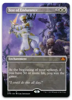 Test of Endurance (Borderless) #414 (NM) Dominaria Remastered DMR Magic MTG - Image 1