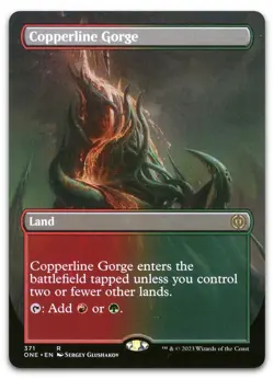 Copperline Gorge (Borderless) #371 (NM) Phyrexia All Will Be One ONE Magic MTG - Image 1
