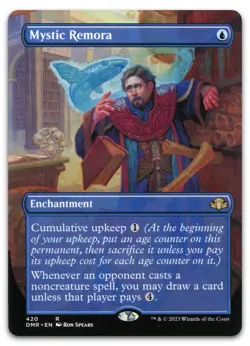 Mystic Remora (Borderless) #420 (NM) Dominaria Remastered DMR Magic MTG - Image 1