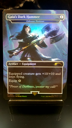 Final Fantasy MTG Gaia's Dark Hammer - Colossus Hammer Foil - Secret Lair SLD - Image 1