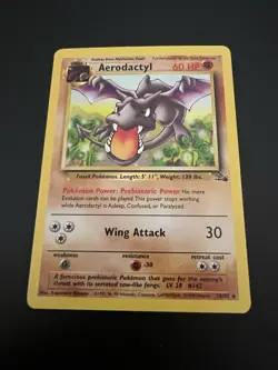 Aerodactyl 16/62 Fossil Unlimited 1999 Pokemon Card Rare NM - Image 1