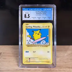 CGC 8.5 Surfing Pikachu Pokemon 2016 Evolutions 111/108 - Image 1