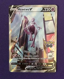 Mewtwo V (Alternate Full Art) 072/078 Pokemon GO Holo NM - Image 1