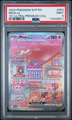 2023 POKEMON SVP EN-SV BLACK STAR PROMO 151 ULTRA-PREM COLL #053 MEW EX PSA 9 - Image 1