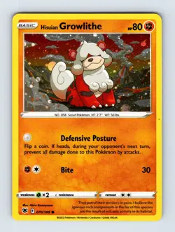 Hisuian Growlithe - Cosmos Holo 070/189 - NM - Pokemon Promo - Image 1