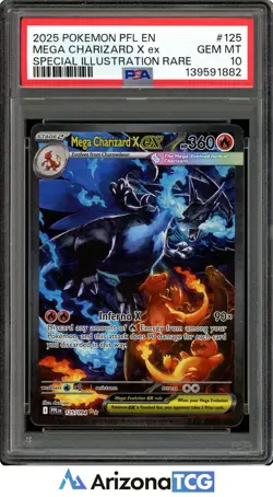 Pokemon 2025 Mega Charizard X ex 125/094 SIR Phantasmal Flames GEM MINT PSA 10 - Image 1