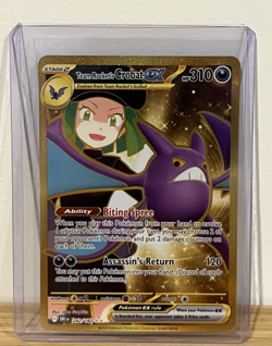 Team Rocket's Crobat ex 242/182 Gold Destined Rivals Hyper Rare Pokemon - Image 1