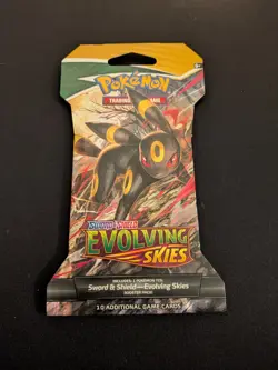 UMBREON ART Pokemon Evolving Skies TCG Sleeved Booster Pack New Factory Sealed - Image 1