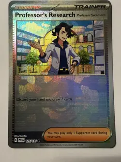 Professor's Research 125/131 Poke Ball Holo Prismatic Evolutions Pokemon TCG NM - Image 1