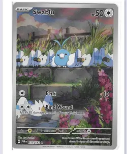Pokemon TCG Swablu Paradox Rift 213/182 Holo Illustration Rare Mint Condition - Image 1