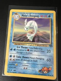 Misty's Dewgong Gym Challenge #54 Uncommon HP Condition WOTC Pokemon Card - Image 1