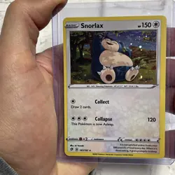 Snorlax 141/192 Cosmos Holo SWIRL Pokemon Card NM Near Mint Pokemon TCG Nintendo - Image 2