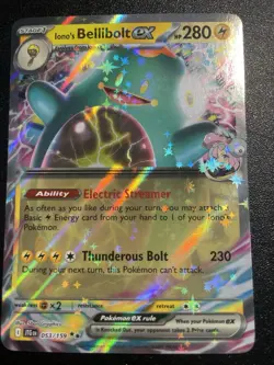 Iono's Bellibolt ex 053/159 Sv09: Journey Together Holo RR NM Pokemon Card 2025 - Image 1