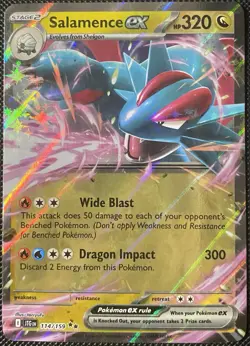 Salamence ex 114/159 Sv09: Journey Together Holo - Pokemon Card - Image 1