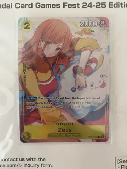 One Piece Card Game Playmat Nami And Zeus With Promo Card Bandai Fest 24-25 - Image 2
