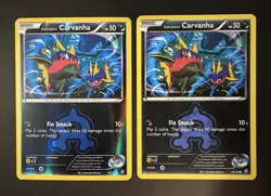 Team Aqua's Carvanha 20/34 x1 Reverse Holo x1 Reg Pokemon Card Double Crisis LP - Image 1