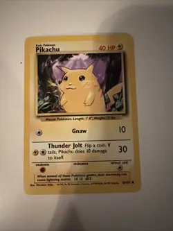 Pokemon Pickachu Base Set Starter Card 58/102 Near Mint Condition! - Image 1