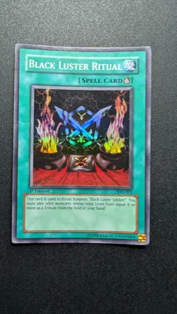 Black Luster Ritual SYE-025 Super Rare 1st Edition Yugioh Card HP - Image 1