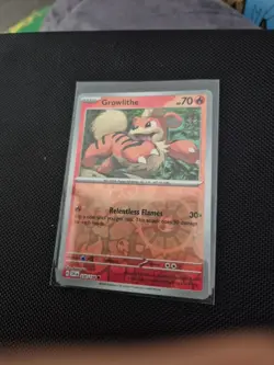 Growlithe 030/198 Scarlet and Violet Base Set Reverse Holo Pokemon Card - Image 1