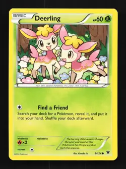 Deerling 8/124 LP Fates Collide English Pokemon Card TCG - Image 1