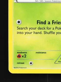 Deerling 8/124 LP Fates Collide English Pokemon Card TCG - Image 2