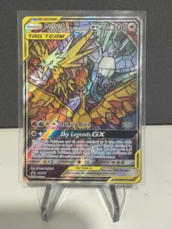 Pokemon TCG Moltres Zapdos Articuno GX SM210 Hidden Fate Promo Card - Image 1