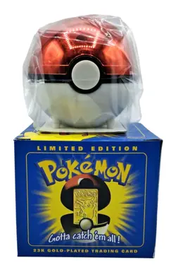 Vintage Sealed Pokemon Pikachu 23K Gold-Plated Trading Card With Red Pokeball Di - Image 2