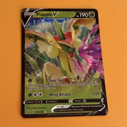Flapple V #18/163 Pokemon Card Sword & Shield Battle Styles Holo Rare LP - Image 1