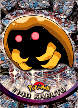 Kabuto #140 Topps TV Animation Edition Blue Logo MP Pokemon Card - Image 1