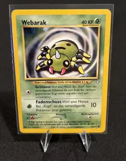 Rare Webarak Pokemon Card Deutsch/German 1999 Vintage (75/111) NM Neo Genesis - Image 1