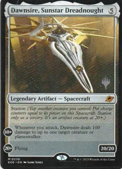 MTG: Edge of Eternities: Promo Pack Dawnsire, Sunstar Dreadnought: LP Condition - Image 1