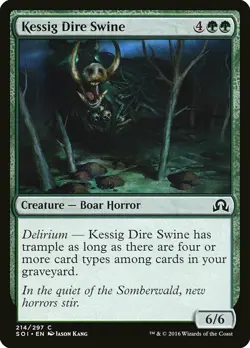 1x Kessig Dire Swine - NM English MTG - Shadows Over Innistrad - Image 1