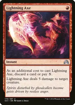 1x Lightning Axe - NM English MTG - Shadows Over Innistrad - Image 1