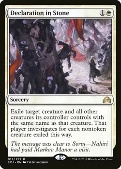 1x Declaration in Stone - NM English MTG - Shadows Over Innistrad - Image 1