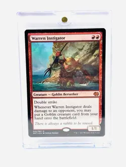 Magic The Gathering,Warren Instigator,Duel Decks: Merfolk vs. Goblins,Foil MT/NM - Image 1