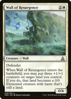 1x Wall of Resurgence - NM English MTG - Oath of the Gatewatch - Image 1