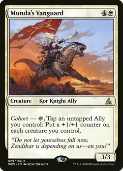 1x Munda's Vanguard - NM English MTG - Oath of the Gatewatch - Image 1