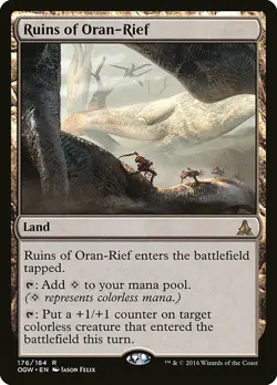 1x Ruins of Oran Rief - NM English MTG - Oath of the Gatewatch - Image 1