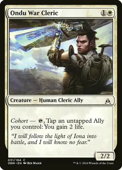 1x Ondu War Cleric - NM English MTG - Oath of the Gatewatch - Image 1
