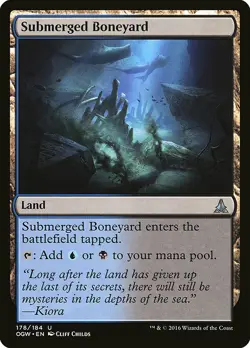 1x Submerged Boneyard - NM English MTG - Oath of the Gatewatch - Image 1