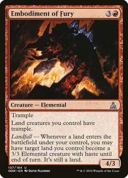 1x Embodiment of Fury - NM English MTG - Oath of the Gatewatch - Image 1