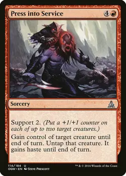 1x Press into Service - NM English MTG - Oath of the Gatewatch - Image 1